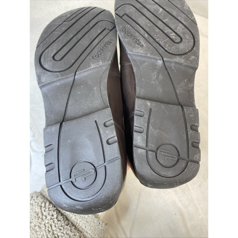 Footprints by Birkenstock T Strap Mary Jane Shoes Brown Leather 39 US 8 Flowers - Picture 5 of 9